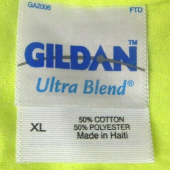 GILDAN ULTRA BLEND Bright Yellow Pullover Size XL (TS028) - Picture 9 of 16